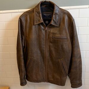 Vintage AMERICAN EAGLE Leather Aviation Jacket Mens Size L